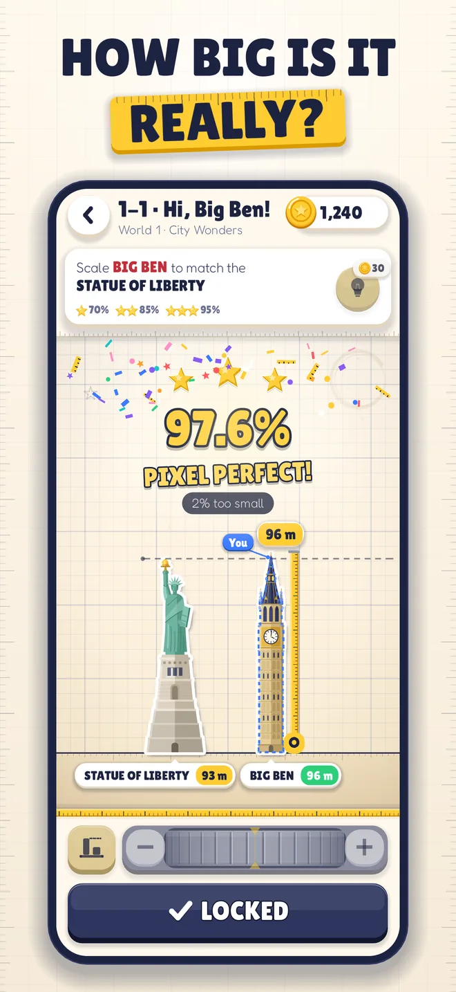 Scale It! comparing the Statue of Liberty with Big Ben